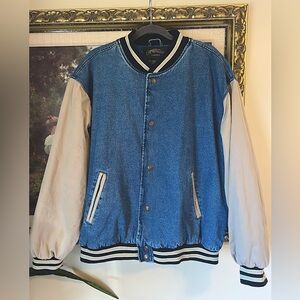 Cambridge Classics vintage denim varsity jacket size L